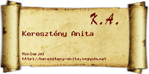 Keresztény Anita névjegykártya